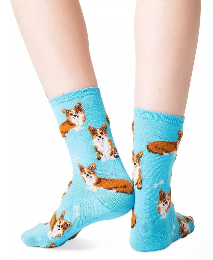 Hot Sox Women's Corgi Print Fashion Crew Socks 4