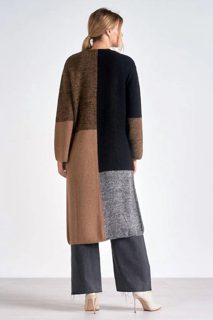 Elan Elan - Colorblock Long Cardigan 3