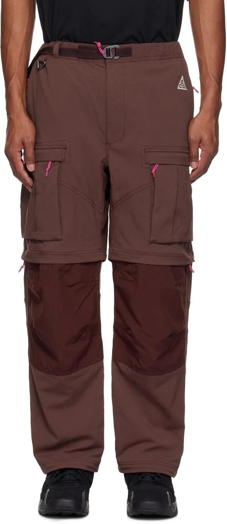 NIKE Burgundy ACG Smith Summit Cargo Pants 1
