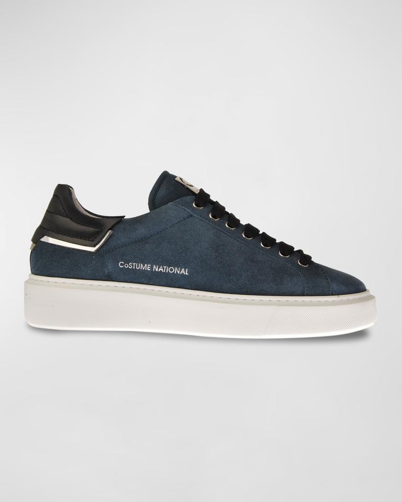 Costume National Men's Logo Suede Low-Top Sneakers