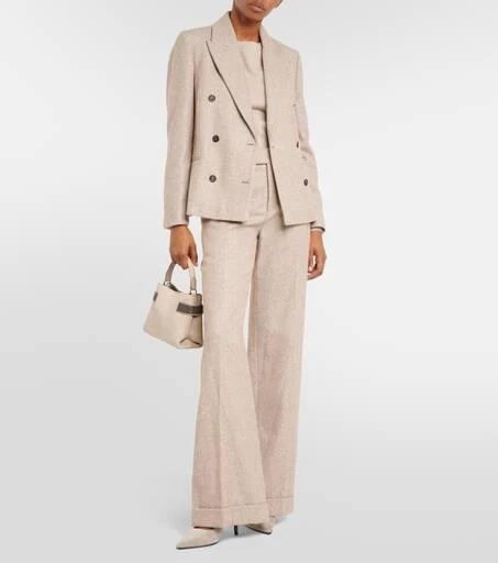 Brunello Cucinelli Chevron wool-blend blazer 2