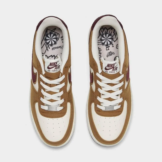NIKE Big Kids' Nike Air Force 1 LV8 Canvas Casual Shoes 5
