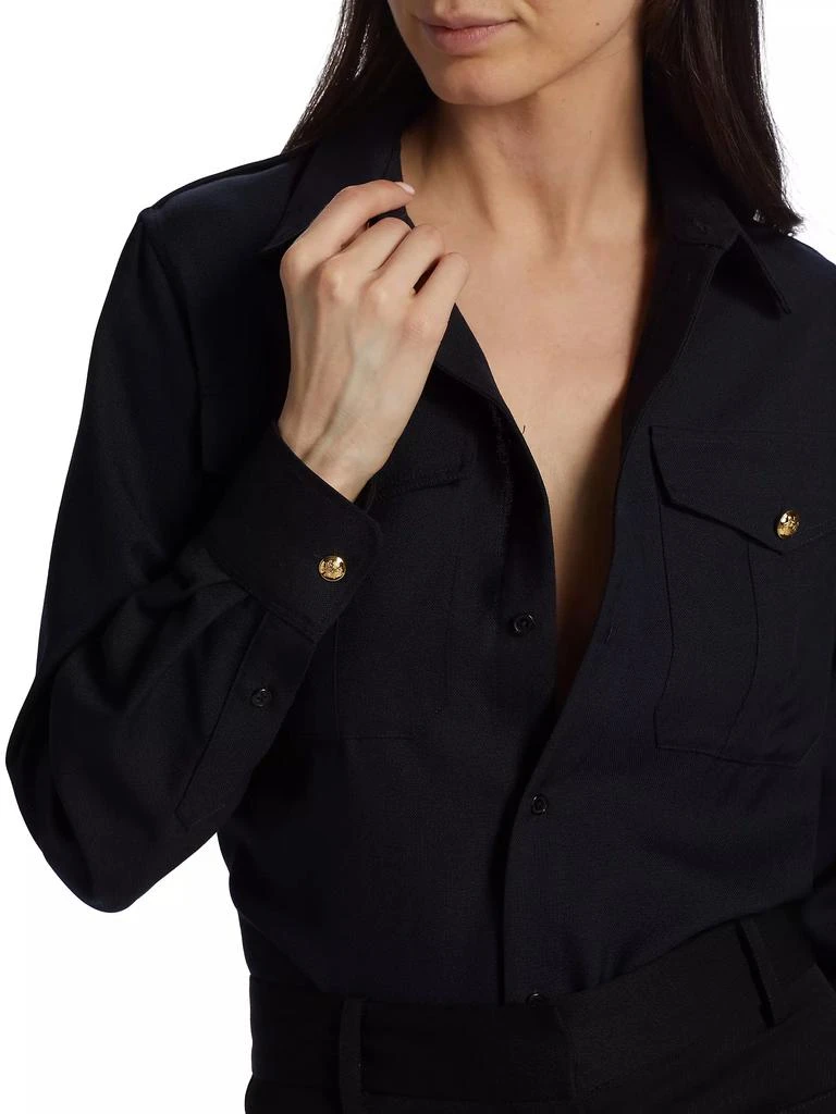 Nili Lotan Jeanette Wool Shirt 6