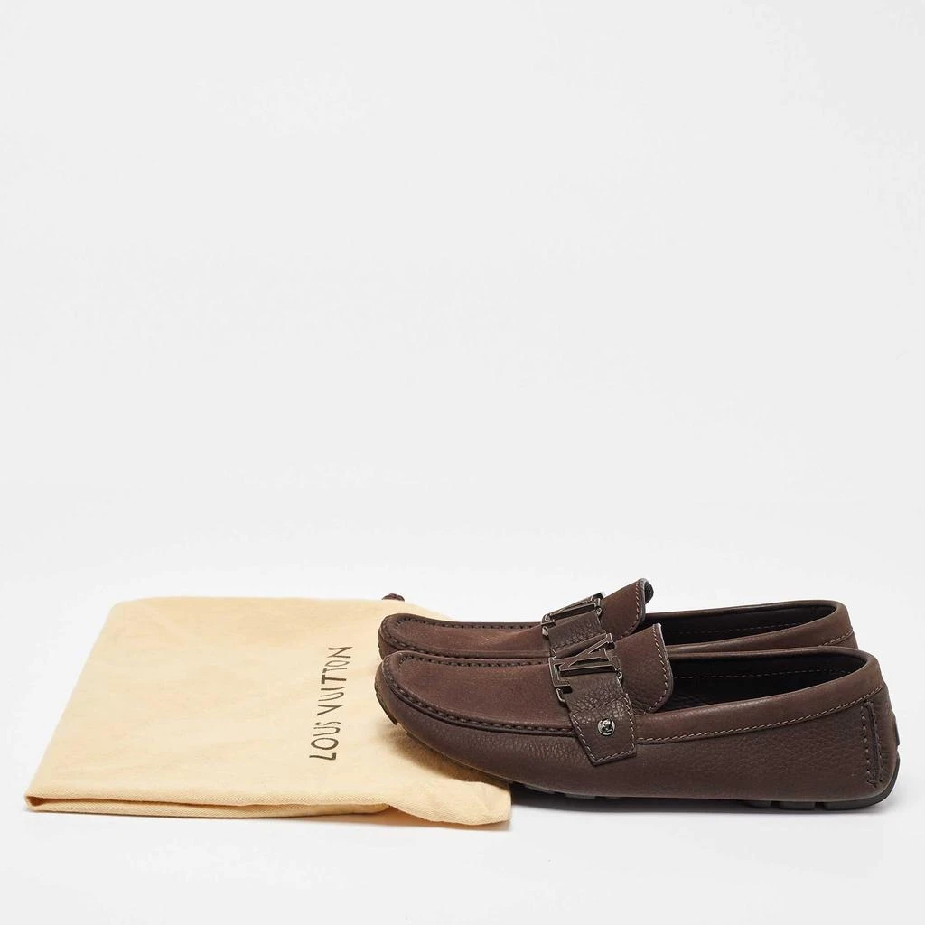 Louis Vuitton Louis Vuitton Dark Brown Leather Monte Carlo Loafers Size 41 9