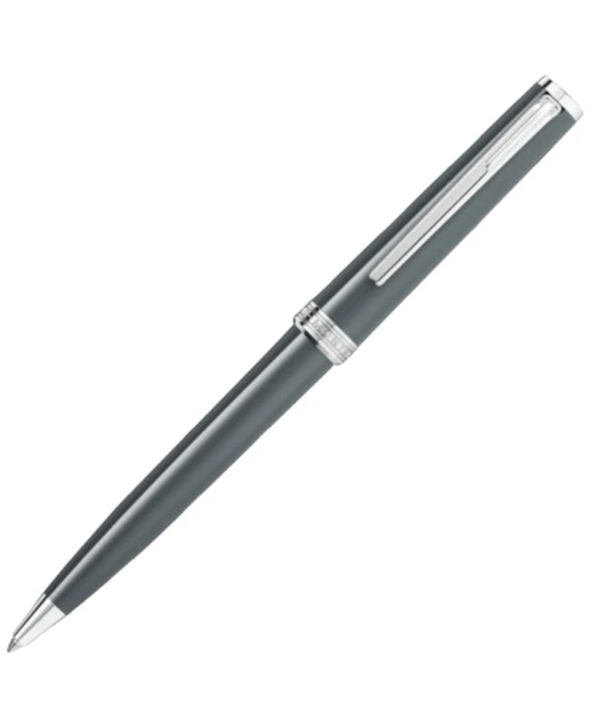 MontBlanc Montblanc Pix Collection Platinum-Plated Clip Gray Resin Ballpoint Unisex Pen 116578 1