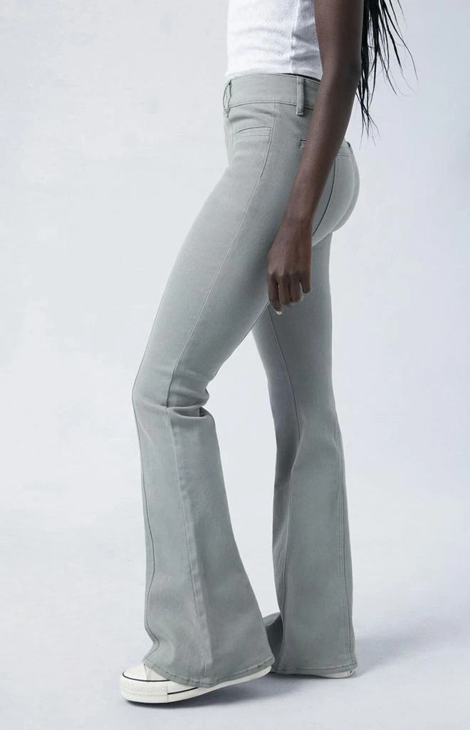 PacSun Army Green High Waisted Flare Pants 3