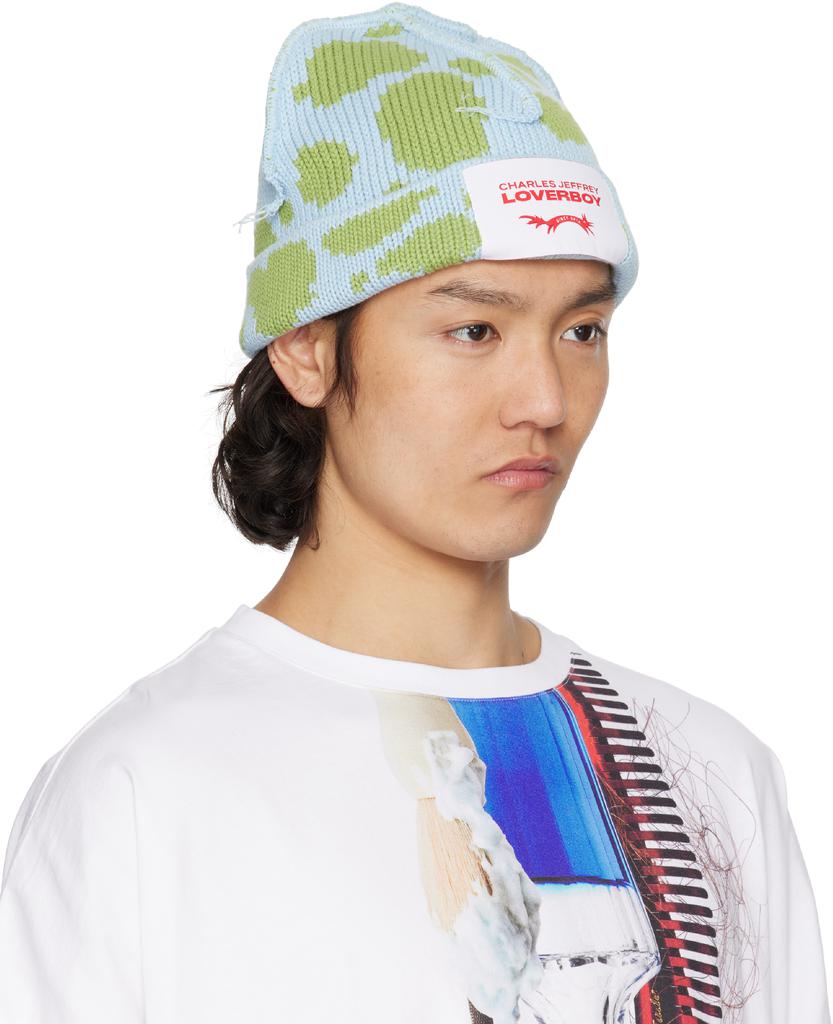 Charles Jeffrey Loverboy Blue & Green Loverboy Beanie