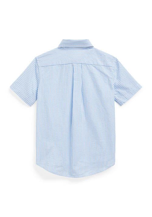 Ralph Lauren Lauren Childrenswear Boys 4 7 Striped Seersucker Short Sleeve Shirt