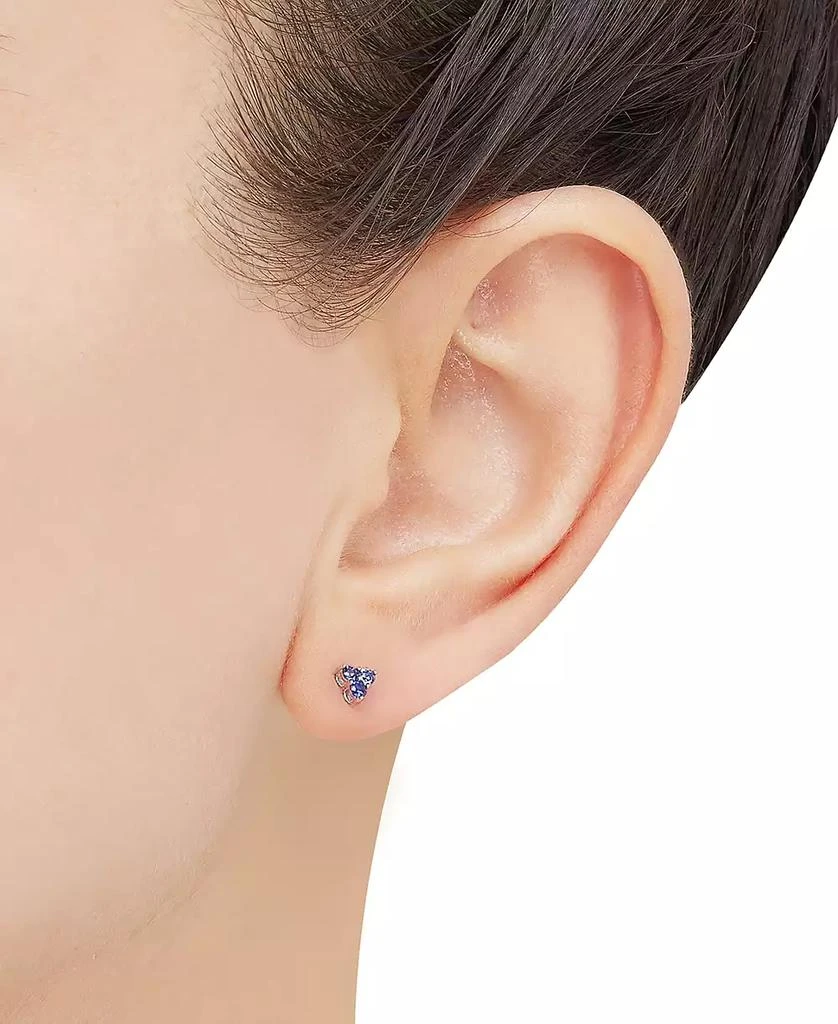 Macy's 3-Pc. Set Lab-Created Sapphire Stud & Hoop Earrings (3-3/4 ct. t.w.) in Sterling Silver 6
