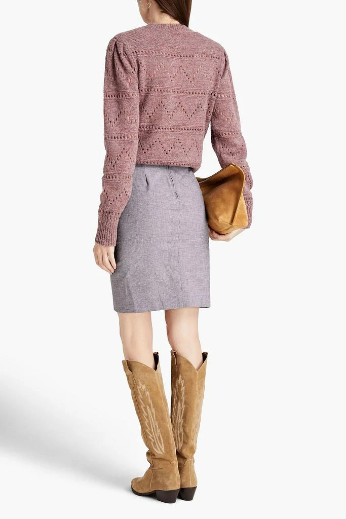 Isabel Marant Étoile Ines houndstooth cotton and linen-blend mini skirt 3