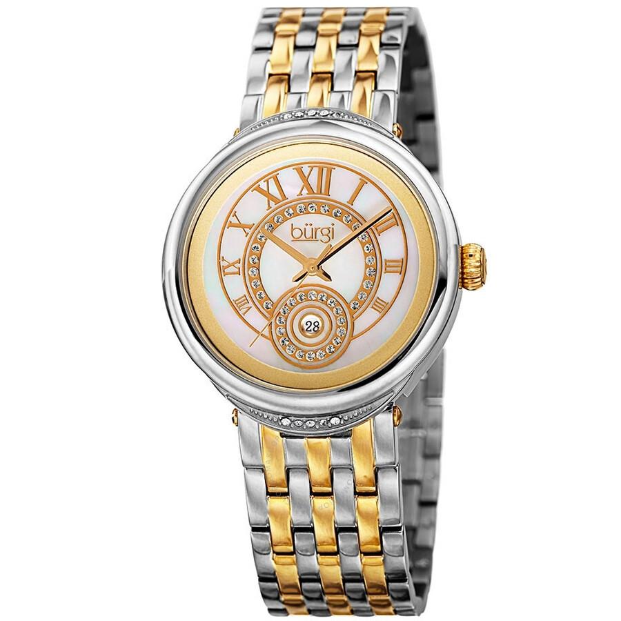 Burgi Quartz Mother of Pearl  Dial Ladies Watch BUR164TTG