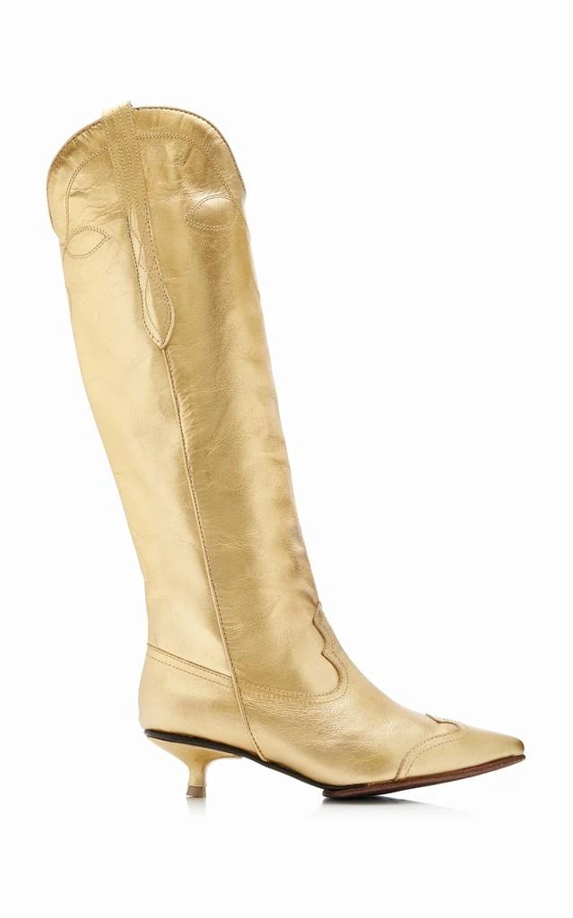 JOHANNA ORTIZ Johanna Ortiz - Composed Of Love Metallic Leather Boots - Gold - IT 39 - Moda Operandi 1