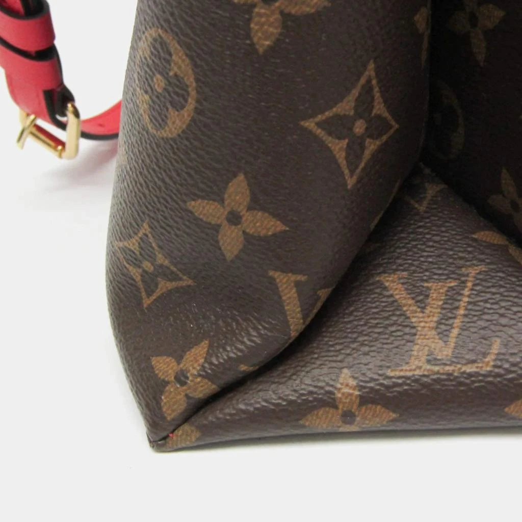 Louis Vuitton Louis Vuitton Brown/Red Monogram Canvas Flower Tote Bag 4