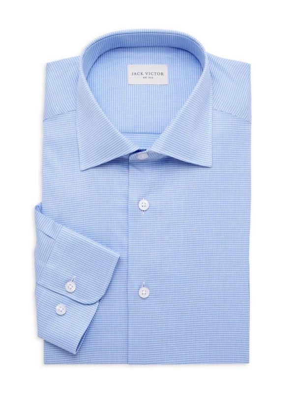 Jack Victor Josiah Giza Houndstooth Dress Shirt