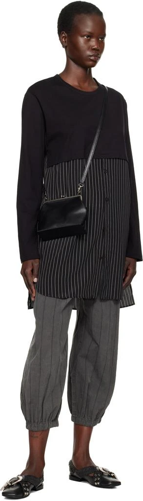 YOHJI YAMAMOTO Black Metal Clasp Bag 4