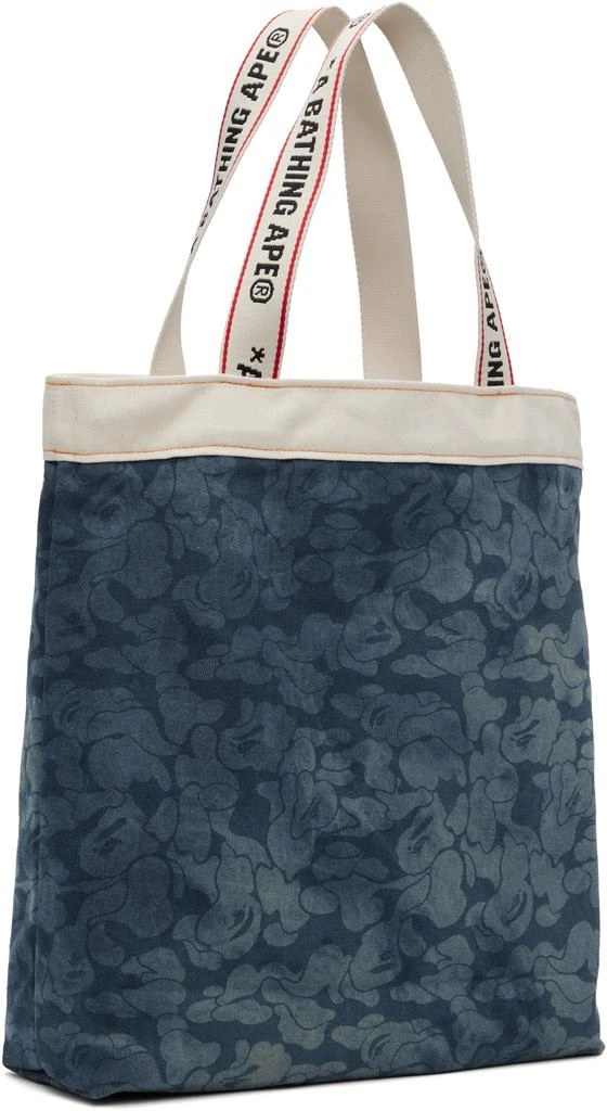 Bape Blue Solid Camo Denim Tote 3