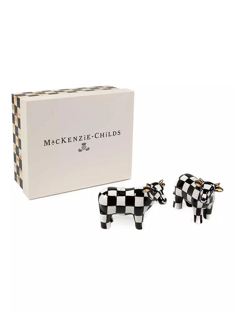 MacKenzie-Childs Cow Salt & Pepper Set 2