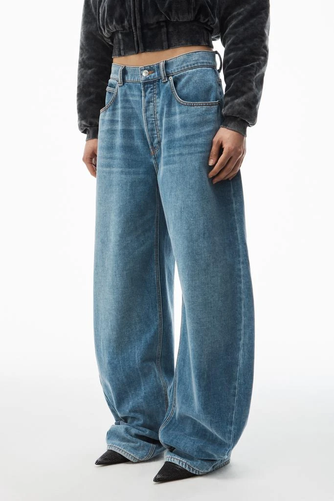 Alexander Wang low-rise rounded oversized jeans in brushed denim 3