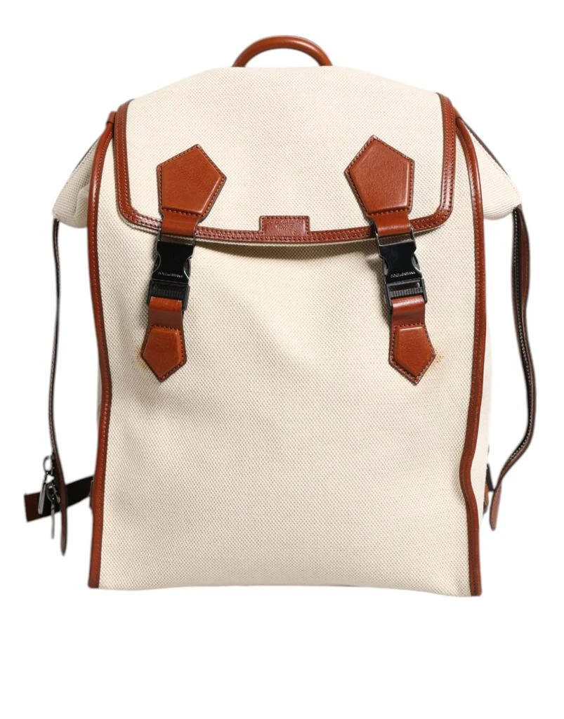 Dolce 
Gabbana Canvas Leather Travel Back Pack Men
s Bag (Pre-Owned)
