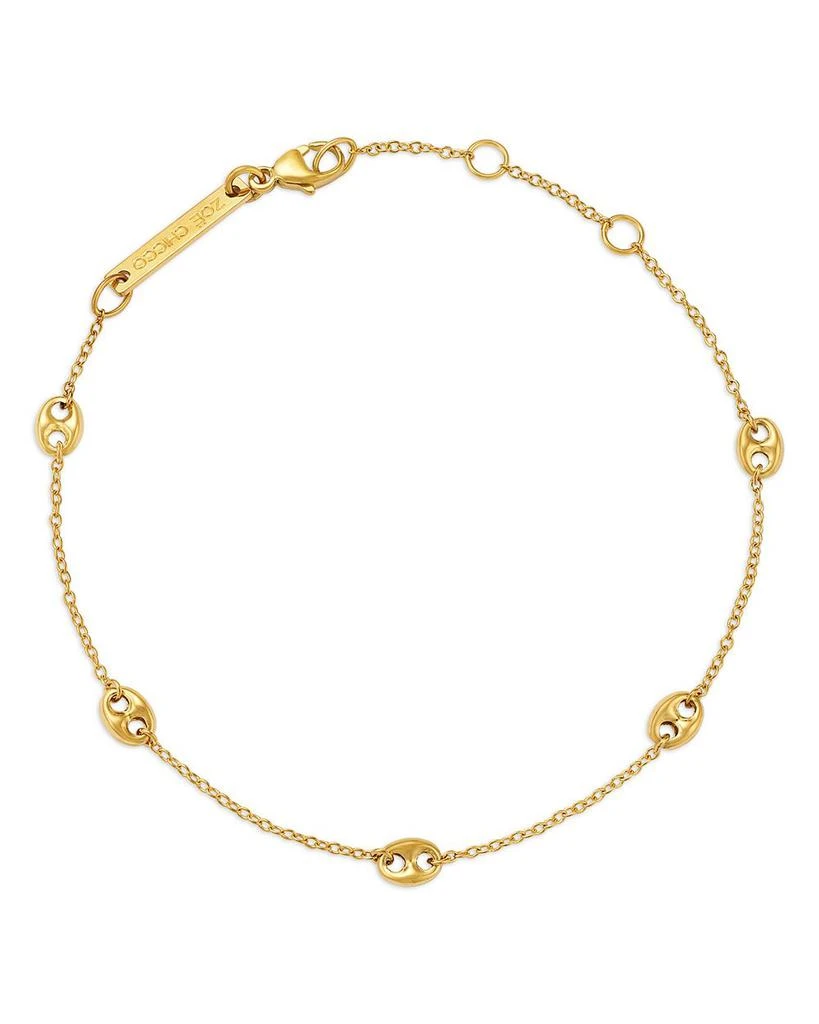 Zoe Chicco 14K Yellow Gold Heavy Metal Mariner Link Station Bracelet 1