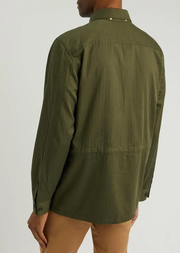 Paul Smith Herringbone cotton-blend overshirt  3