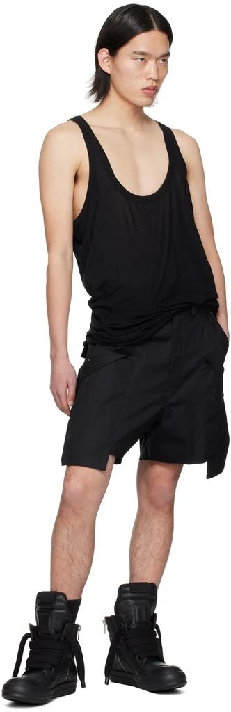 Rick Owens Black Stefan Cargo Shorts 4
