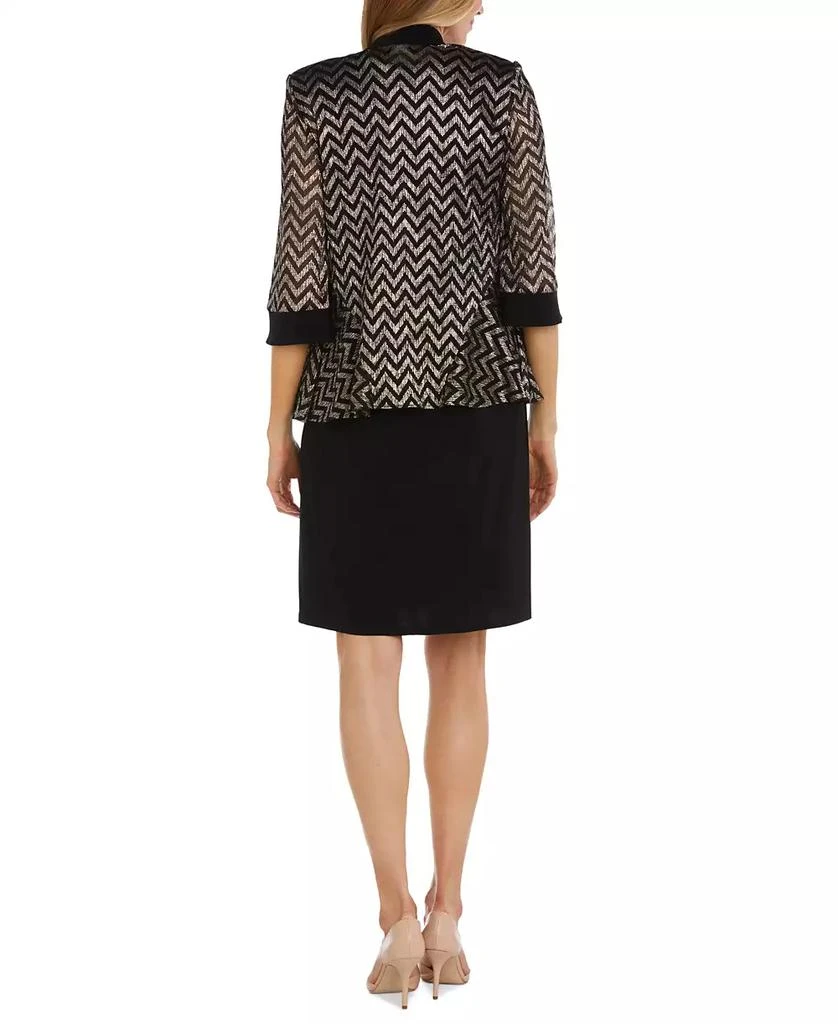 R & M Richards Women's Chevron Jacket & Sheath Dress 2