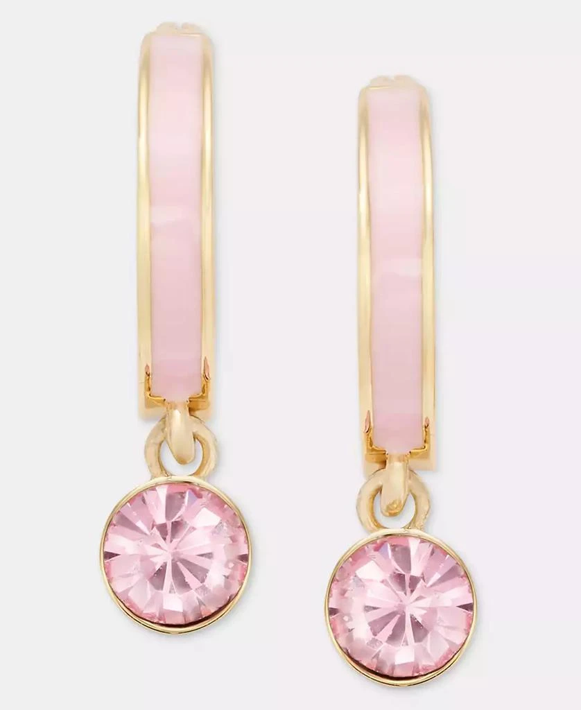 Givenchy Color Crystal 
Inlay Hoop Earrings