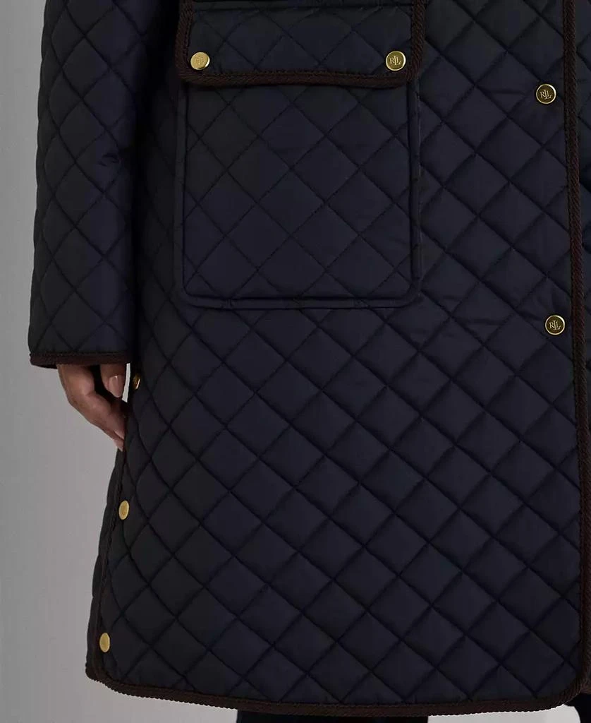 Ralph Lauren Plus Size Collared Quilted Coat 4