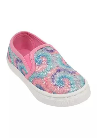 Capelli New York New York Toddler Girls Tie Dye Glitter Slip On Sneakers 1