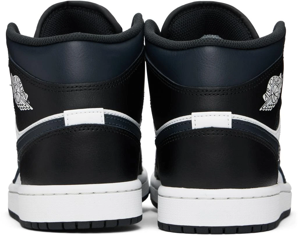 Jordan Black & White Air Jordan 1 Mid Sneakers 2