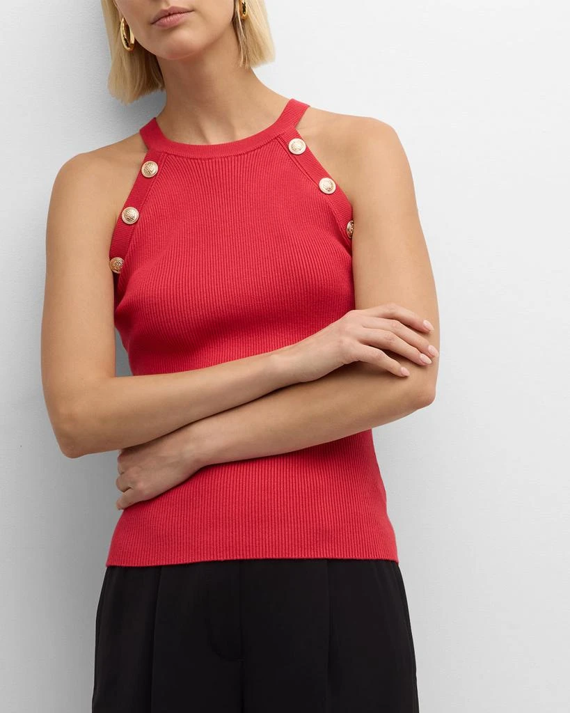 Tahari The Eliana Button-Embellished Knit Pullover 7