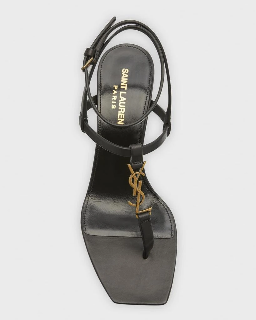 Yves Saint Laurent Vitti Leather YSL T-Strap Sandals 6