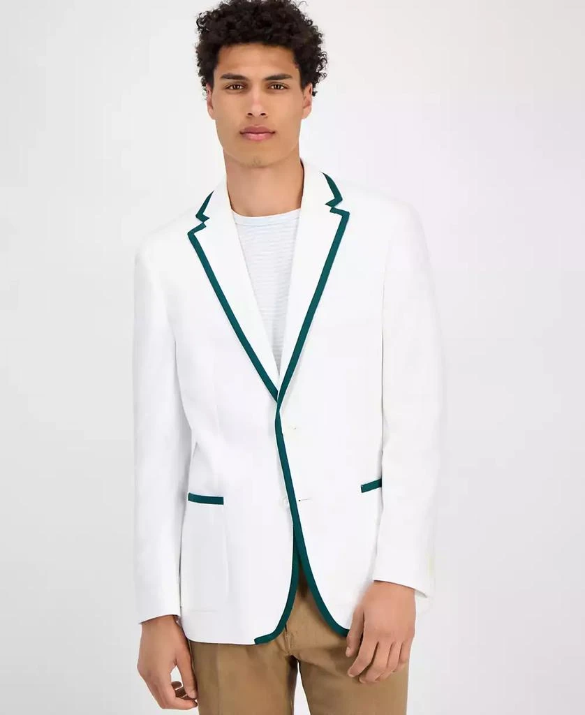 Tommy Hilfiger Men's Modern-Fit Green Tipped Weave Sport Coat 1