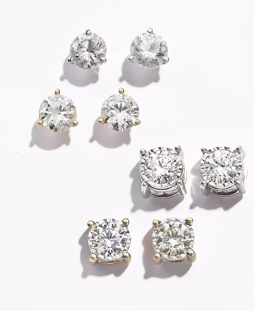 TruMiracle TruMiracle® Diamond Stud Earrings (1-1/2 ct. t.w.) in 14k White, Yellow or Rose Gold 4