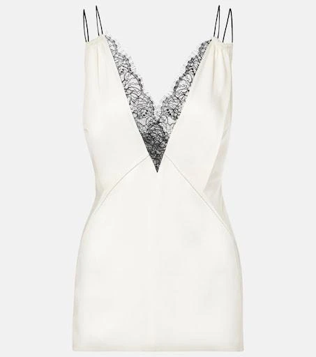white lace dress uk Date Night White & Nude Lace Lined Bodycon Midi Dress