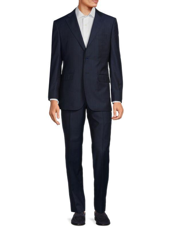 Ermenegildo Zegna Classic Fit Checked Wool & Silk Suit