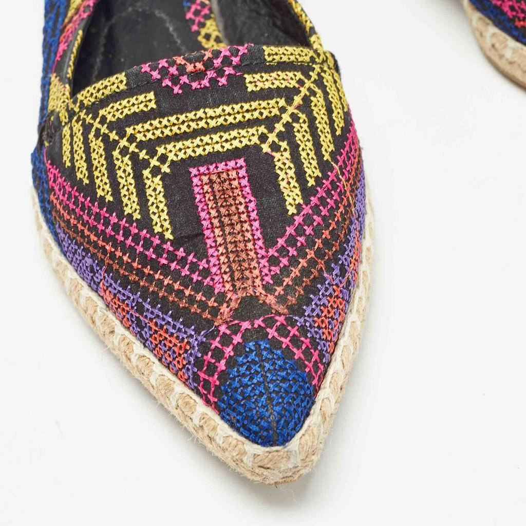 Nicholas Kirkwood Nicholas Kirkwood Multicolor Canvas Embroidered Mexican Pointed Toe Espadrilles Size 37 8