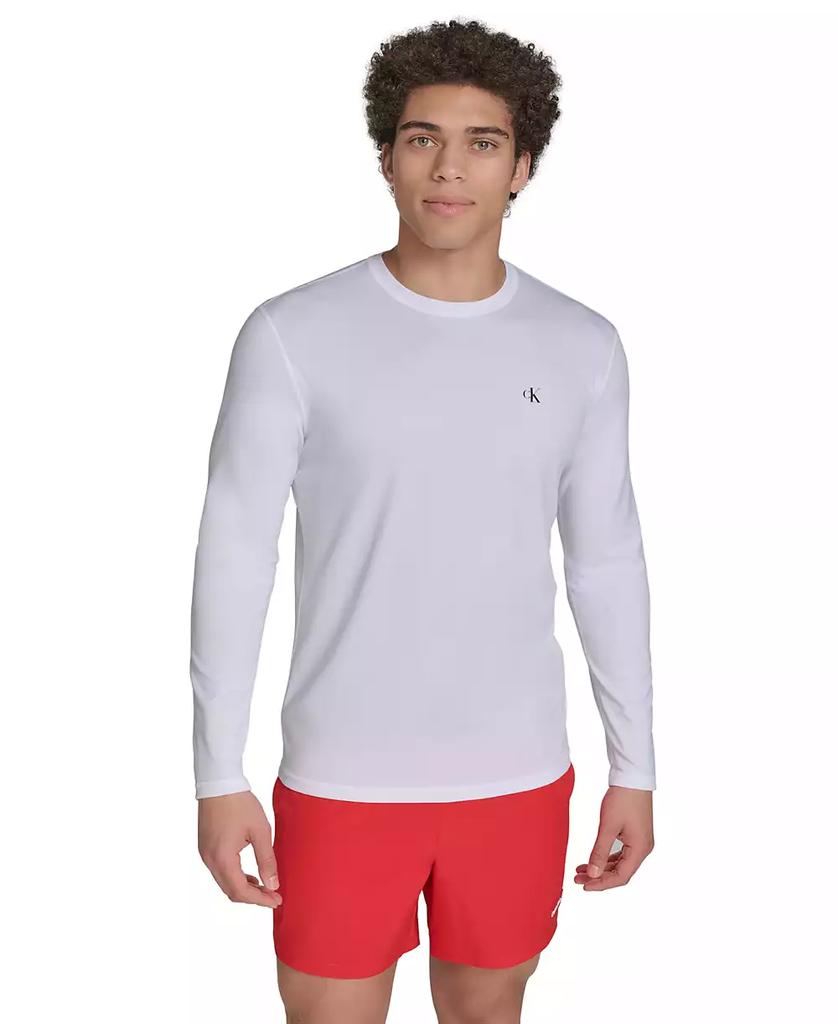 Calvin Klein Men's Monogram Long-Sleeve Swim Rash Guard