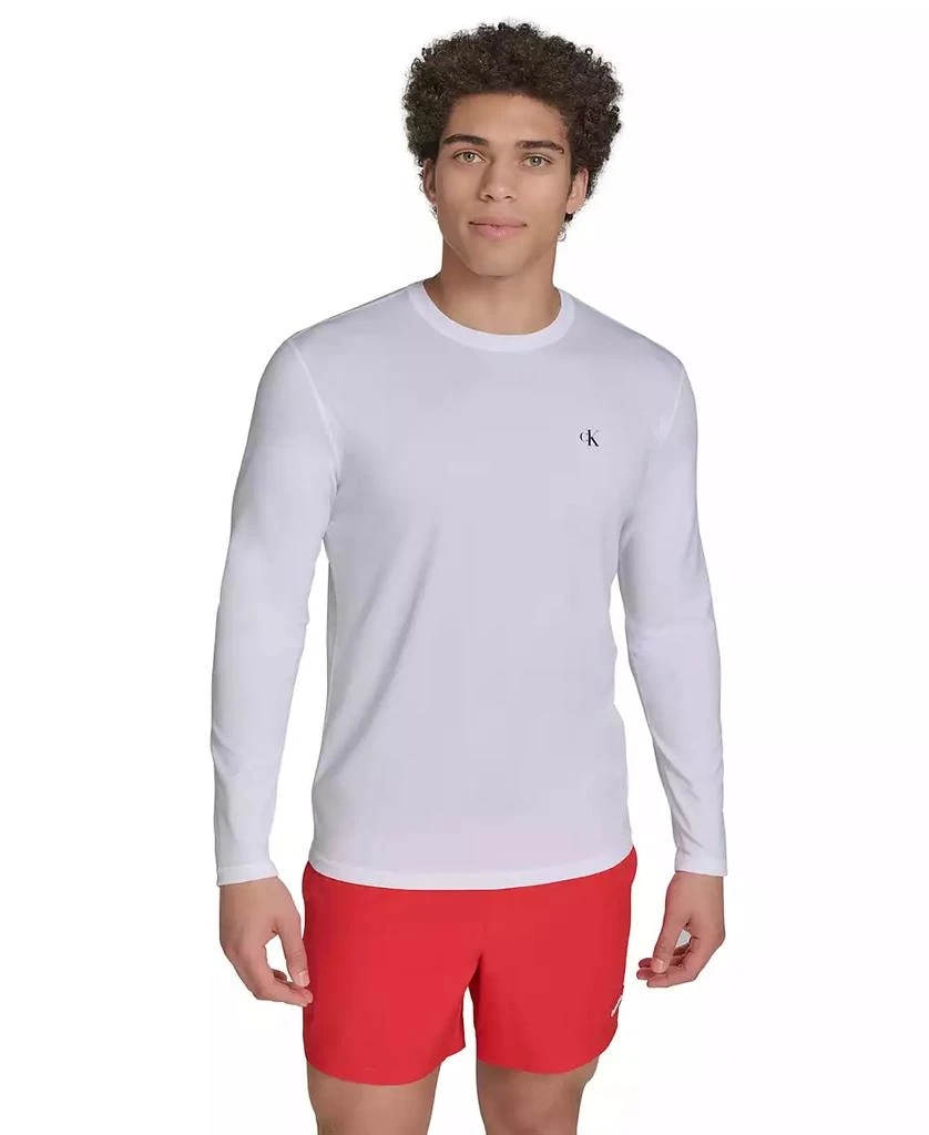 Calvin Klein Men's Monogram Long-Sleeve Swim Rash Guard 1