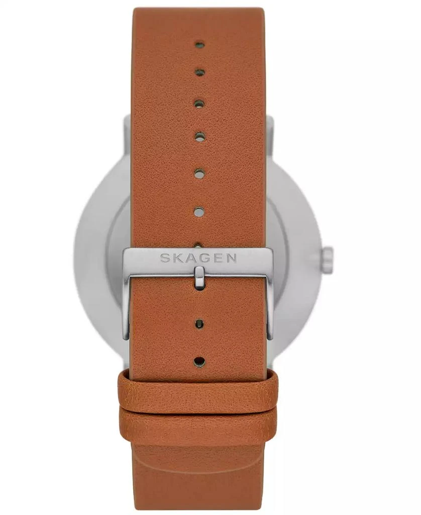 Skagen Men's Kuppel Quartz Three Hand Brown Leather Watch, 44mm 3