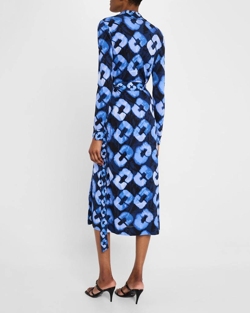 Diane von Furstenberg Abigail Geometric-Print Silk Midi Wrap Dress 3