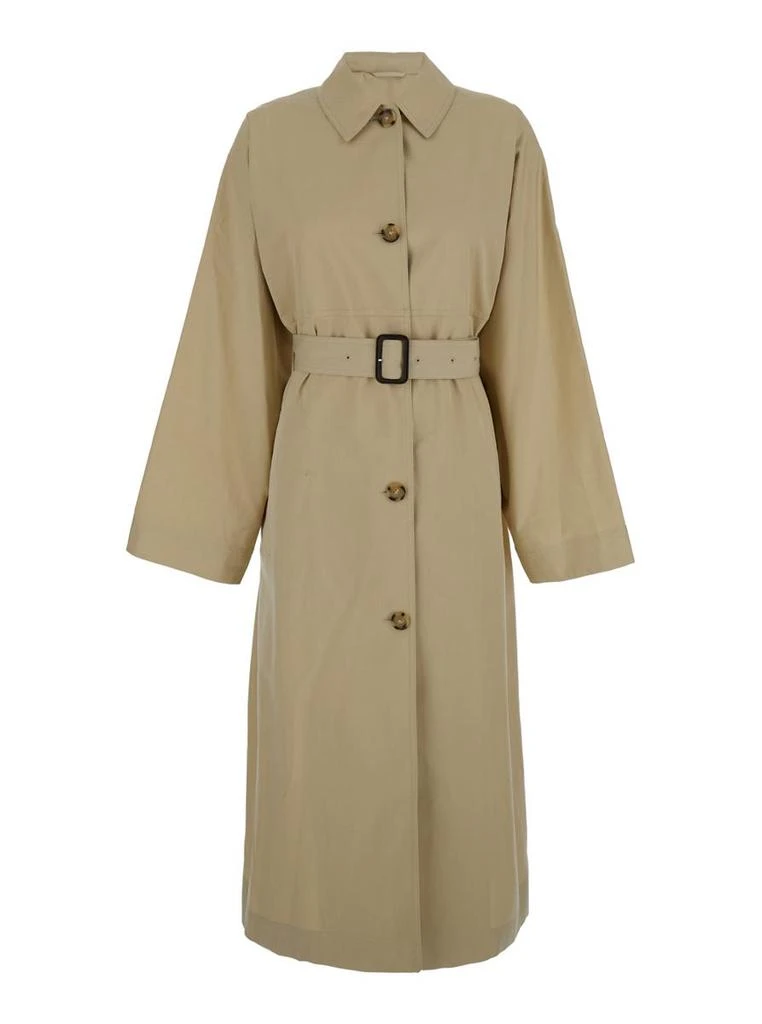 TOTEME Beige Trench Coat With Matching Belt In Cotton Blend Woman 1