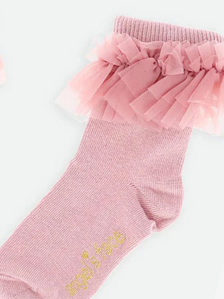 Angels Face Angels Face Girls Frilly Socks in Pink 3