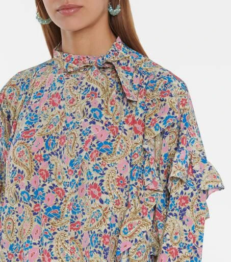 Isabel Marant Libelzia floral stretch-silk blouse 5