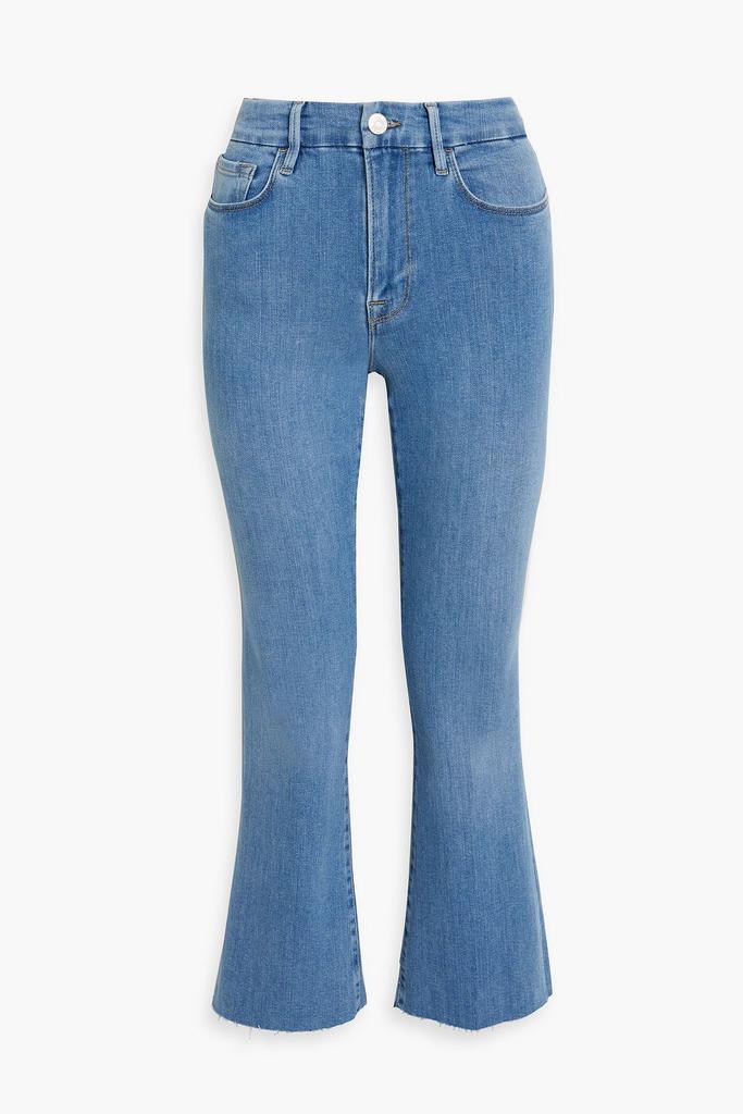 FRAME Le Crop Mini Boot faded mid-rise kick-flare jeans