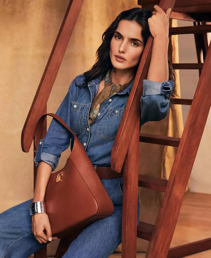 Ralph Lauren Leather Large Tanner Shoulder Bag