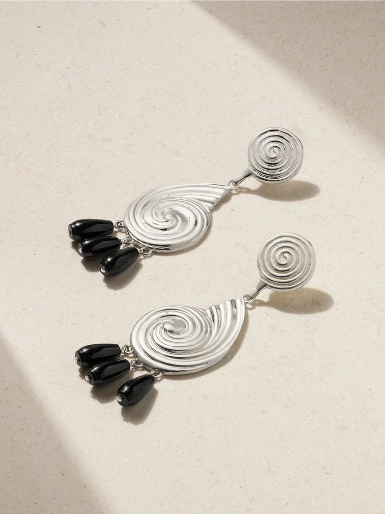 Juju Vera Eliza Silver Onyx Earrings