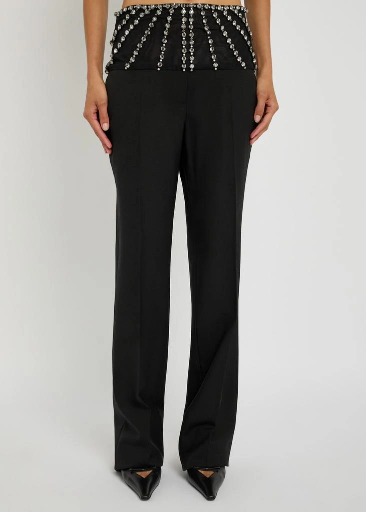 Stella McCartney Crystal-embellished straight-leg trousers 2