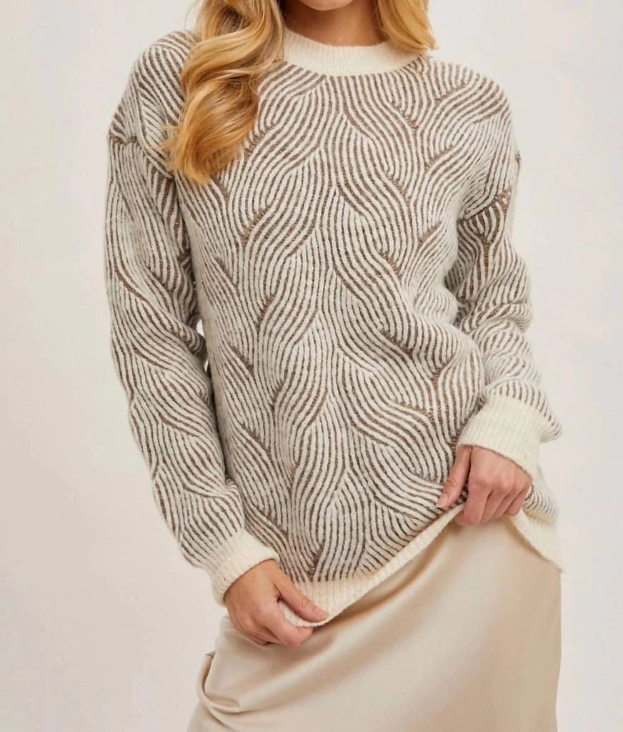 Bluivy Bluivy - Geo Crew Neck Knit Sweater 1